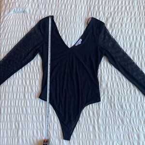 🌟 NEW Socialite Sheer Black Long Sleeve Bodysuit